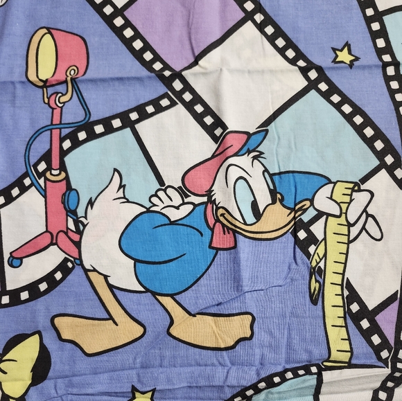 Vintage Disney "Hollywood Film" Double Sided Duvet Cover Zippered Twin - Picture 7 of 10